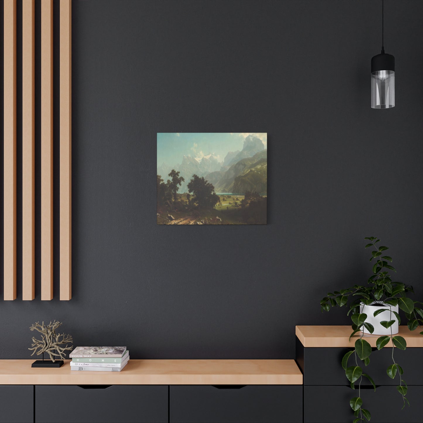 Bierstadt, Albert - Lake Lucerne (1858) - Canvas Block, unframed