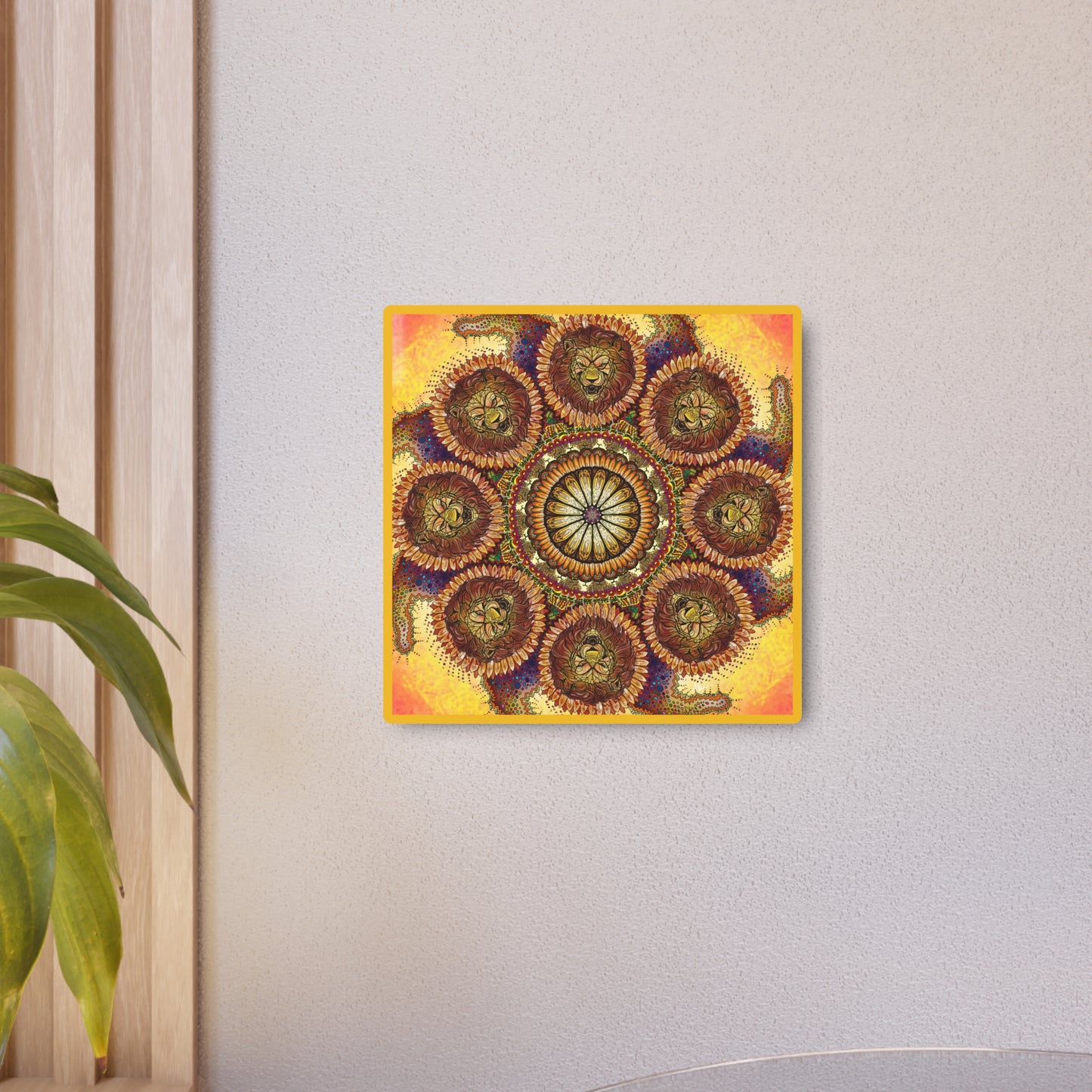 Lion Summer Mandala - Metal Sign