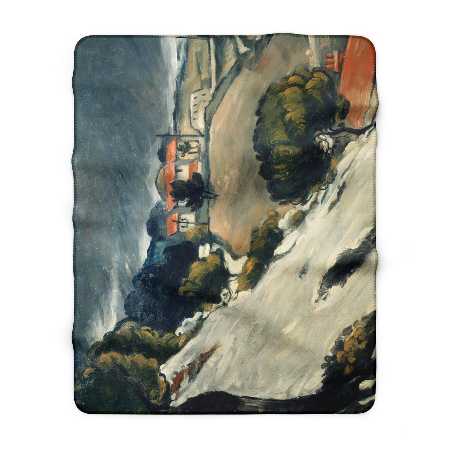 Cézanne, Paul - L’Estaque, Melting Snow (1870) - Sherpa Fleece Blanket