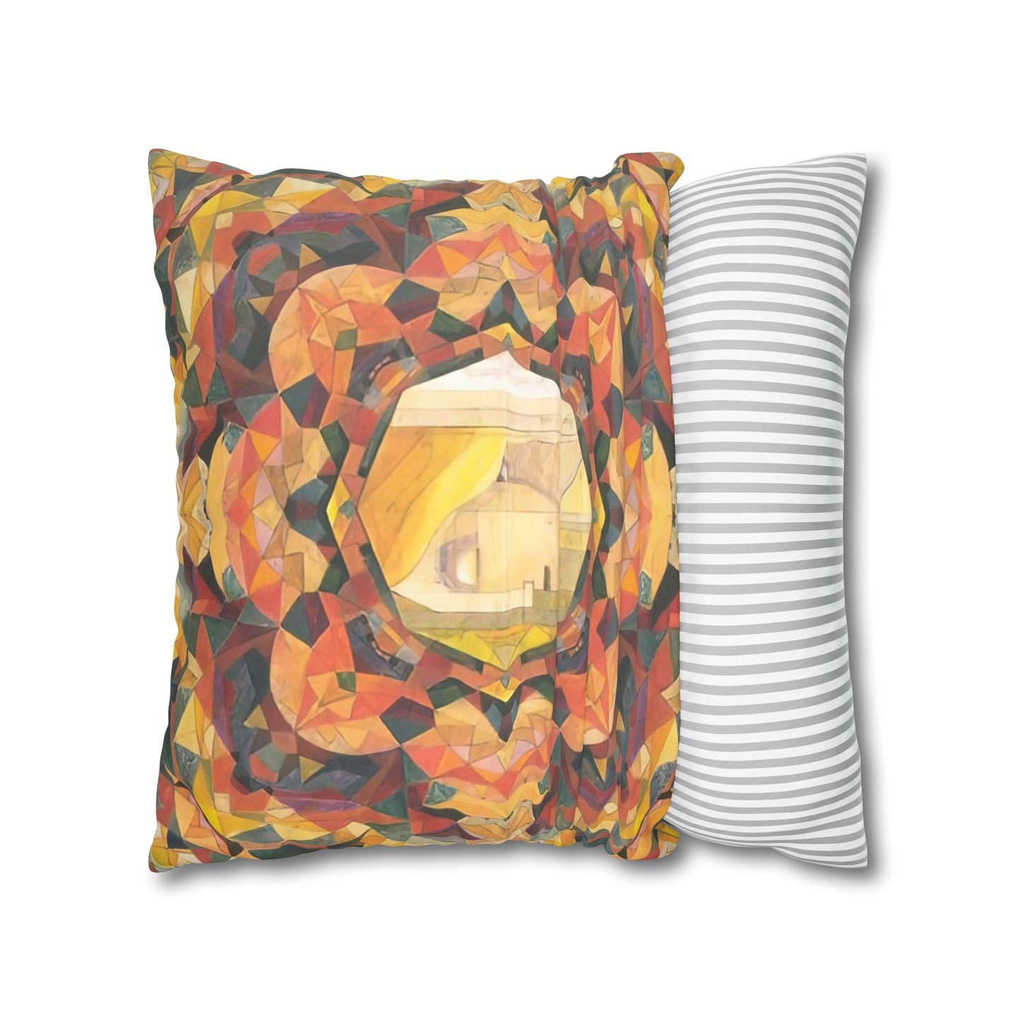 Filiger, Charles - Woman’s Head with Closed Eyes (1893) - Suede Square Pillowcase