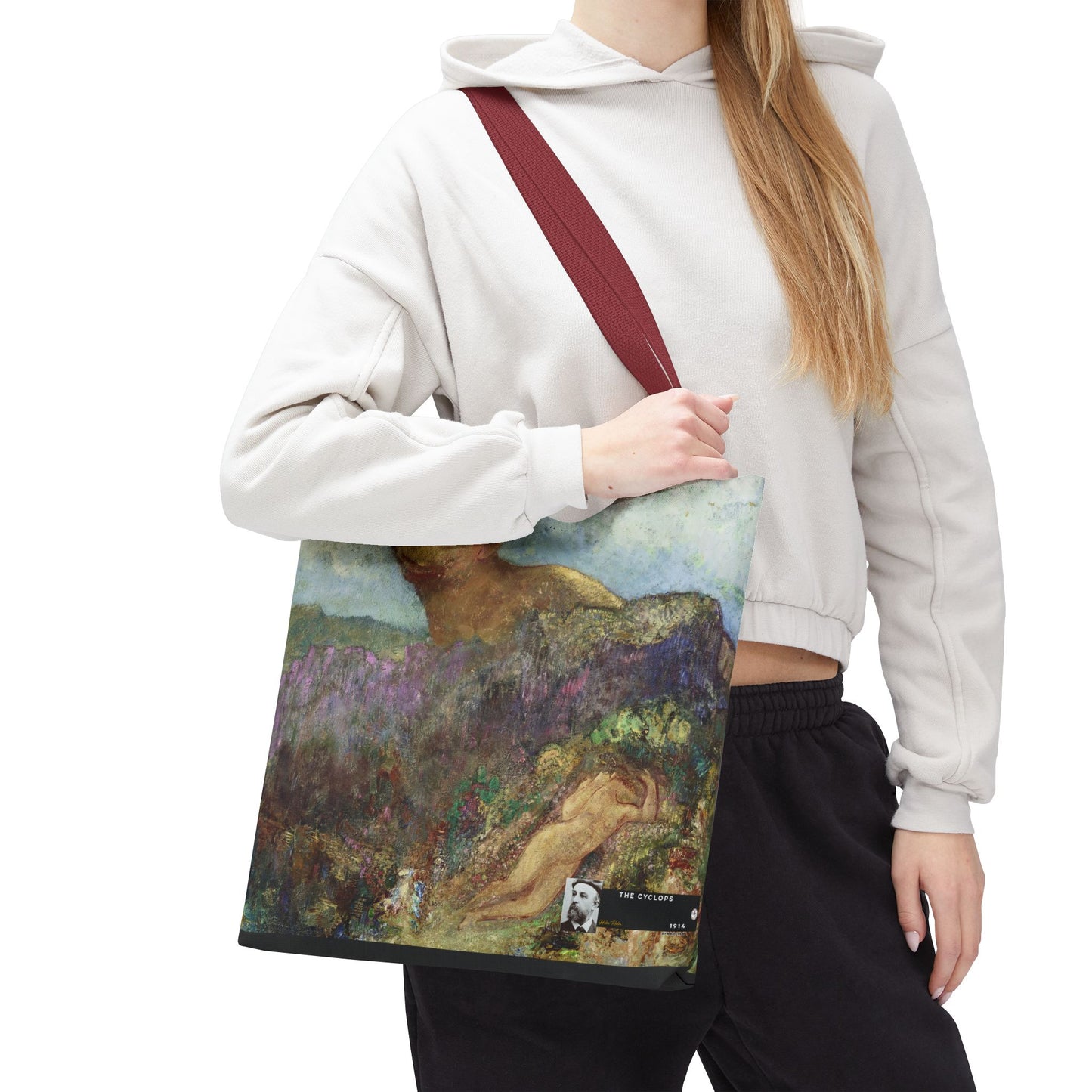 Redon, Odilon - The Cyclops (1914) - Tote Bag