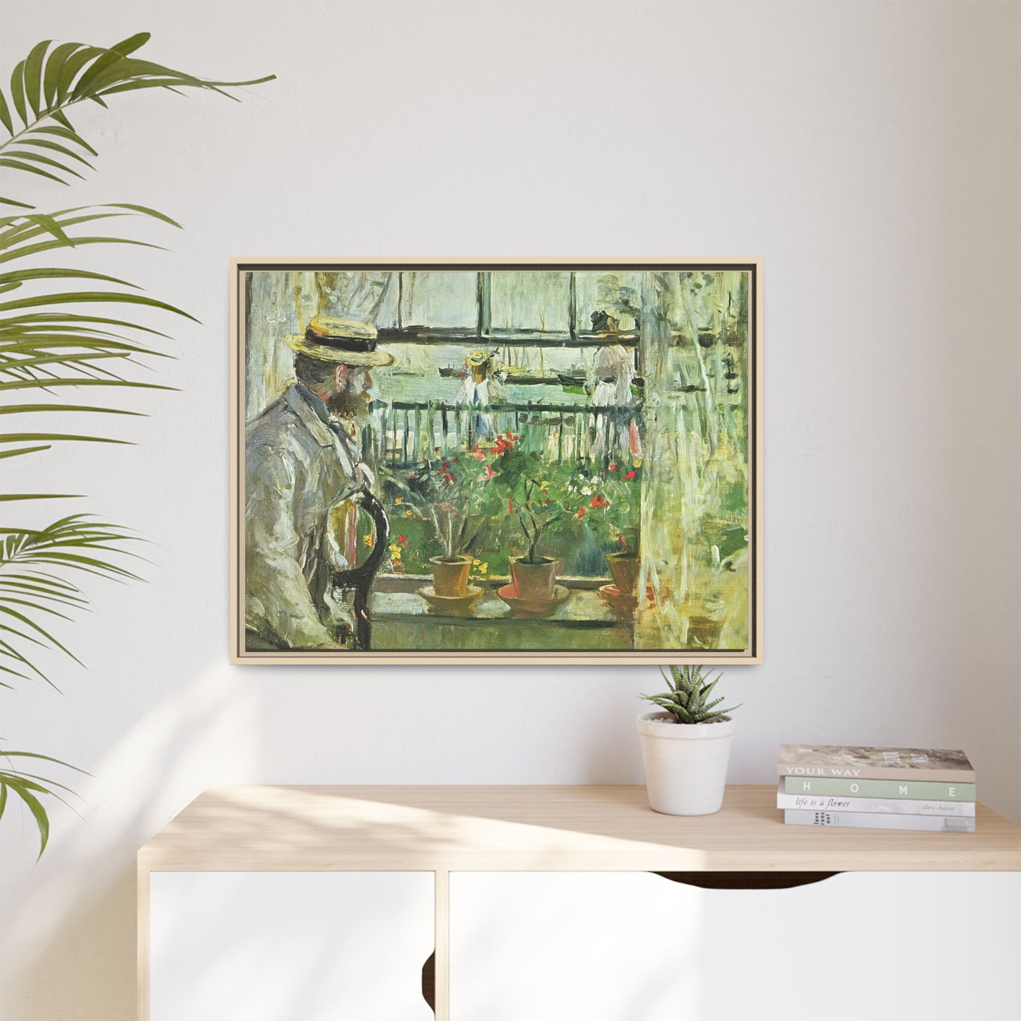 Morisot, Berthe - Eugene Manet on the Isle of Wight (1875) - Matte Canvas, Framed