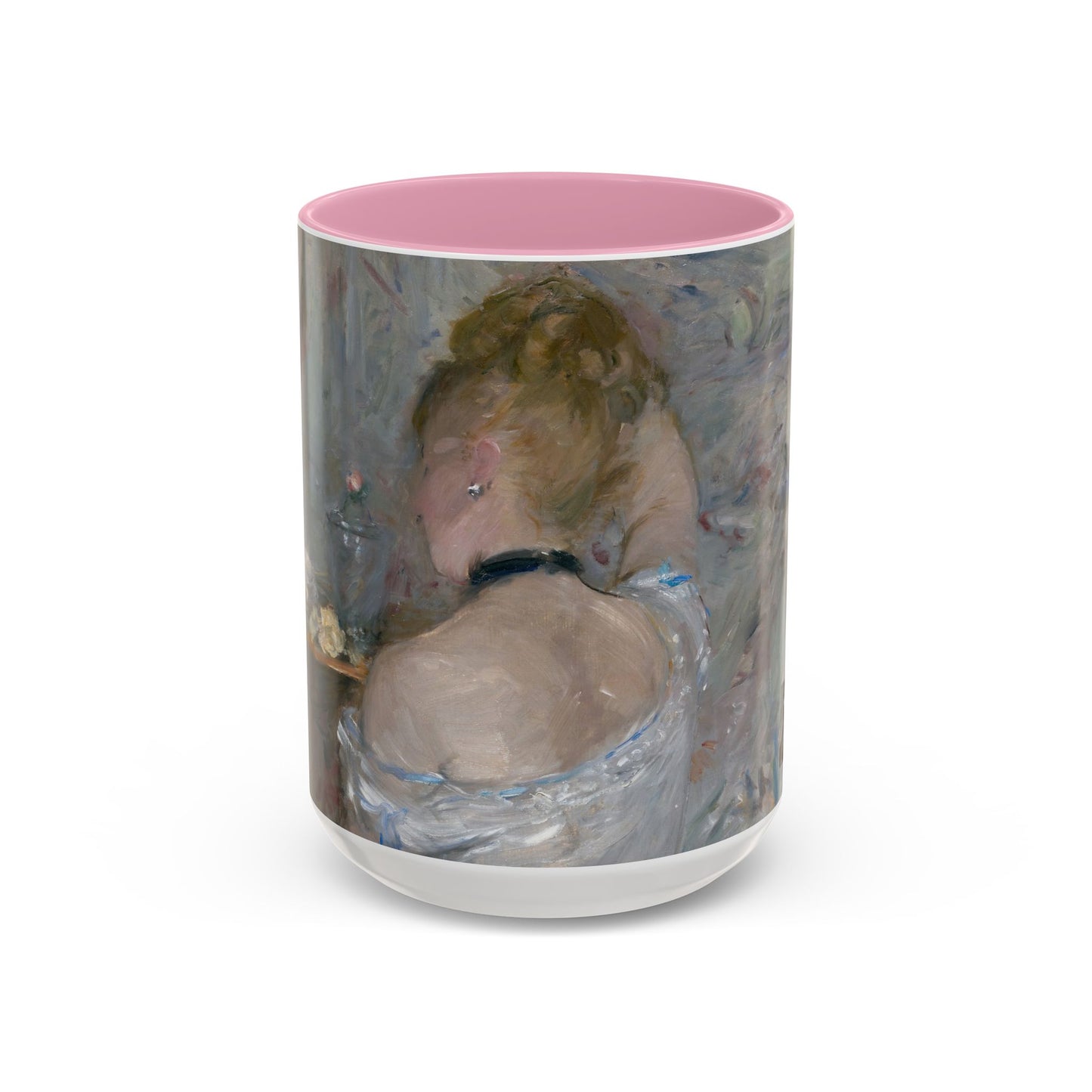 Morisot, Berthe - Woman at Her Toilette (1880) - Colorful Accent Mugs