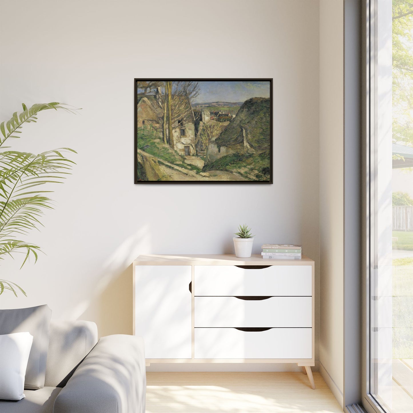 Cézanne, Paul - The House of the Hanged Man, Auvers-sur-Oise (1874) - Matte Canvas, Framed