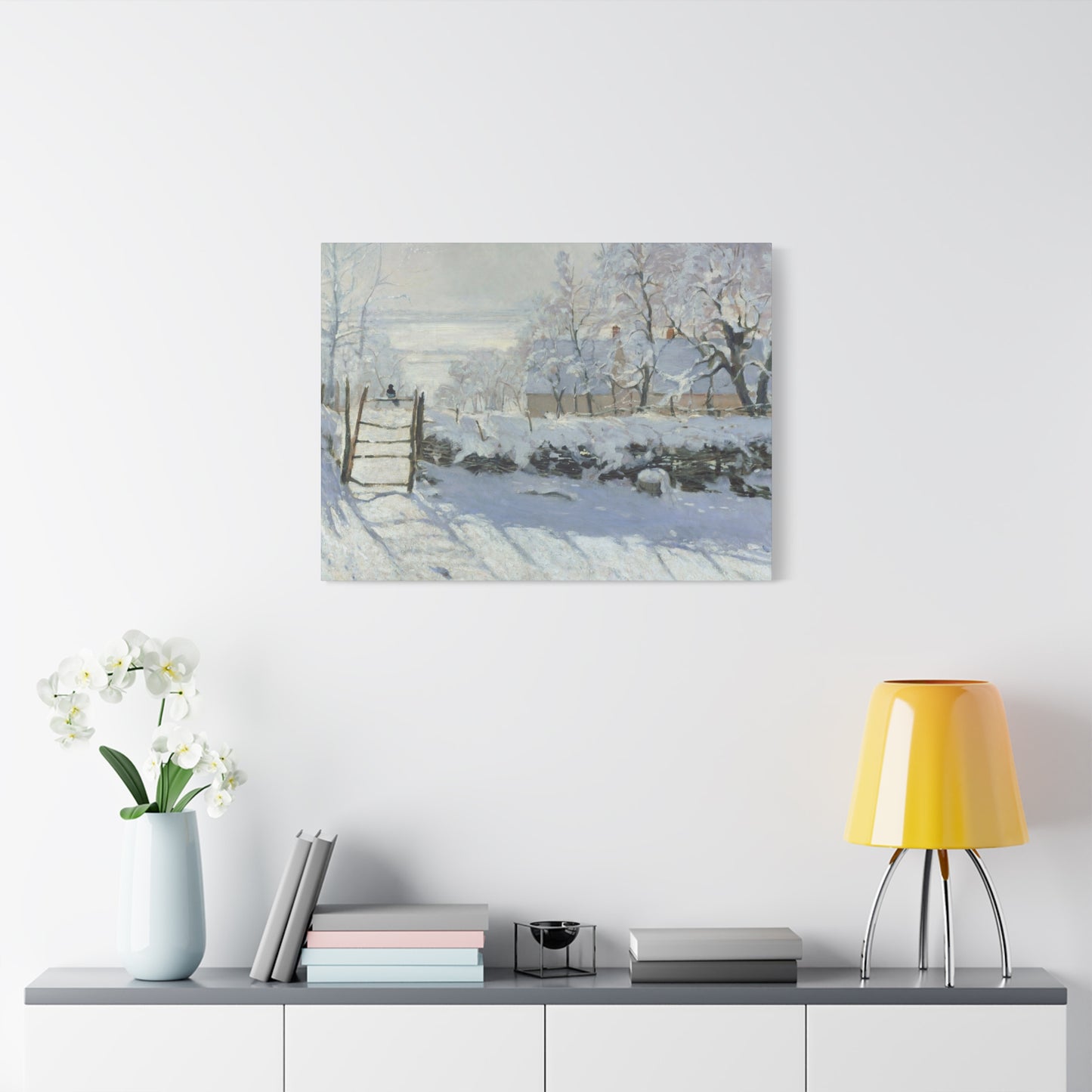 Monet, Claude - The Magpie (1868) - Canvas Block, unframed