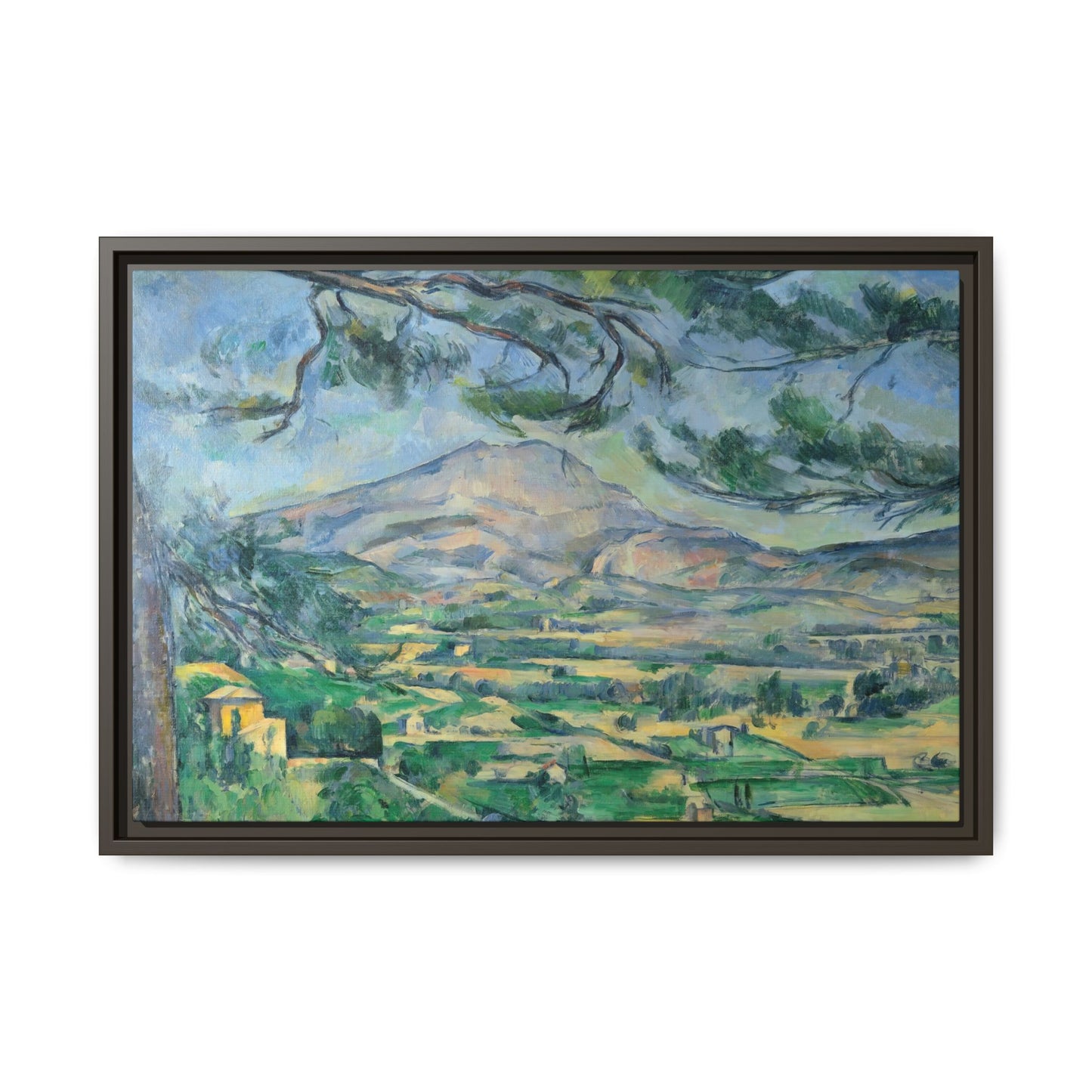Cézanne, Paul - Mont Sainte-Victoire with Large Pine (1887) - Matte Canvas, Framed