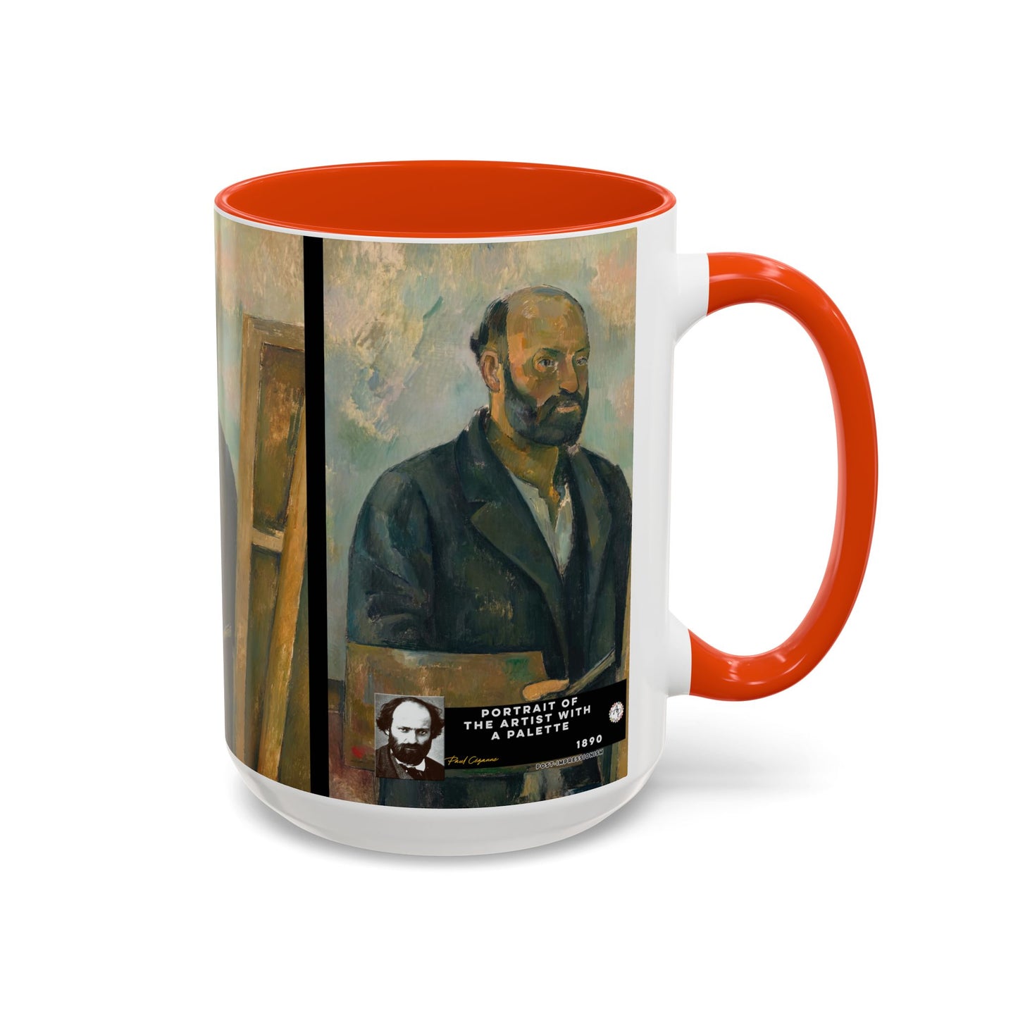Cézanne, Paul - Portrait of the Artist with a Palette (1890) - Colorful Accent Mugs