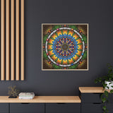 Emerald Arrows Mandala - Framed Canvas