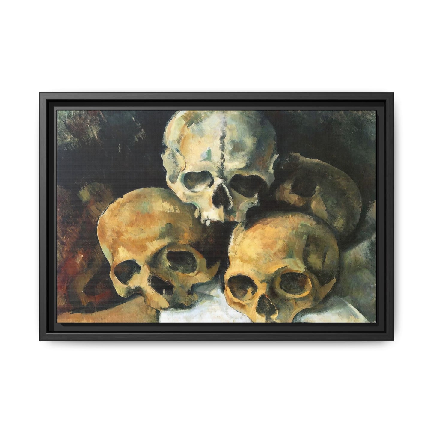 Cézanne, Paul - Pyramid of Skulls (1901) - Matte Canvas, Framed