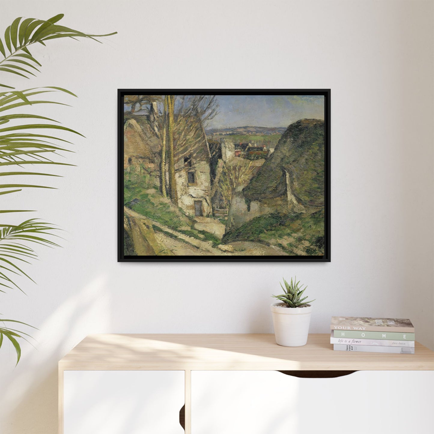 Cézanne, Paul - The House of the Hanged Man, Auvers-sur-Oise (1874) - Matte Canvas, Framed