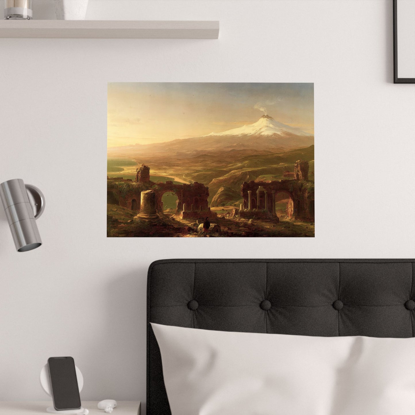 Cole. Thomas - Mount Etna from Taormina (1843) - Satin Posters