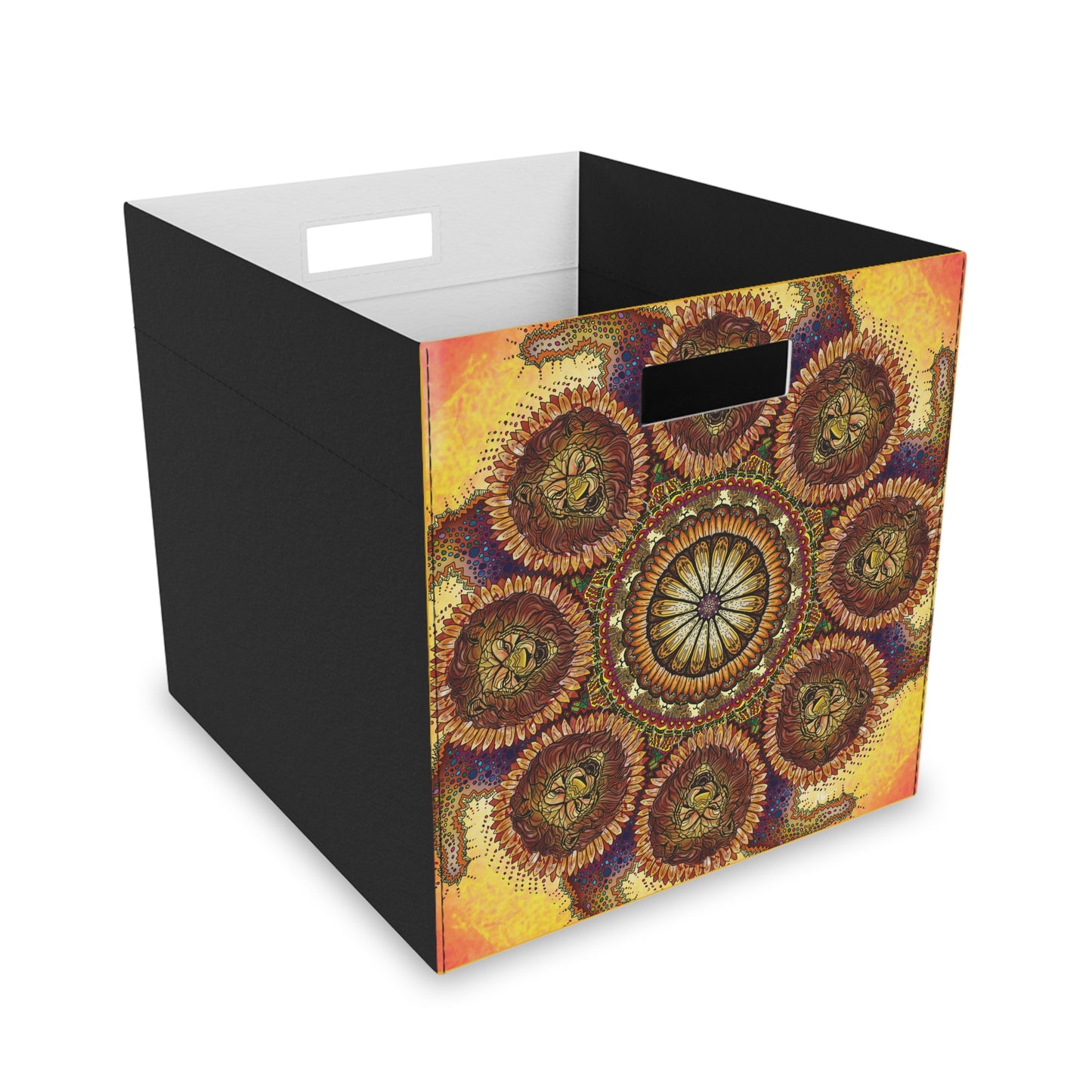 Lion Summer Mandala - Felt Storage Box