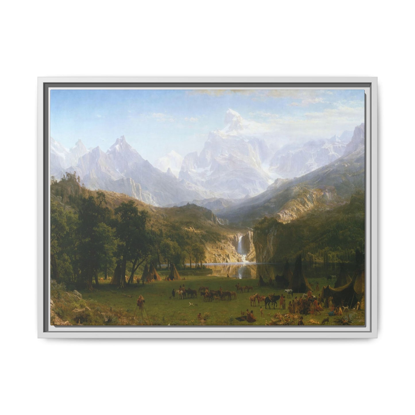 Bierstadt, Albert - The Rocky Mountains, Lander’s Peak (1863) - Matte Canvas, Framed