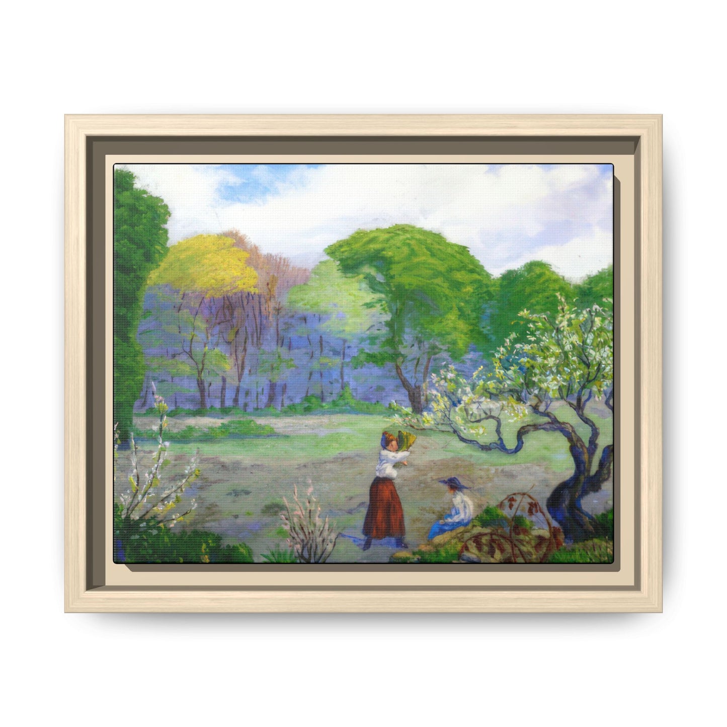 Ranson, Paul - Picking Flowers (1890) - Matte Canvas, Framed