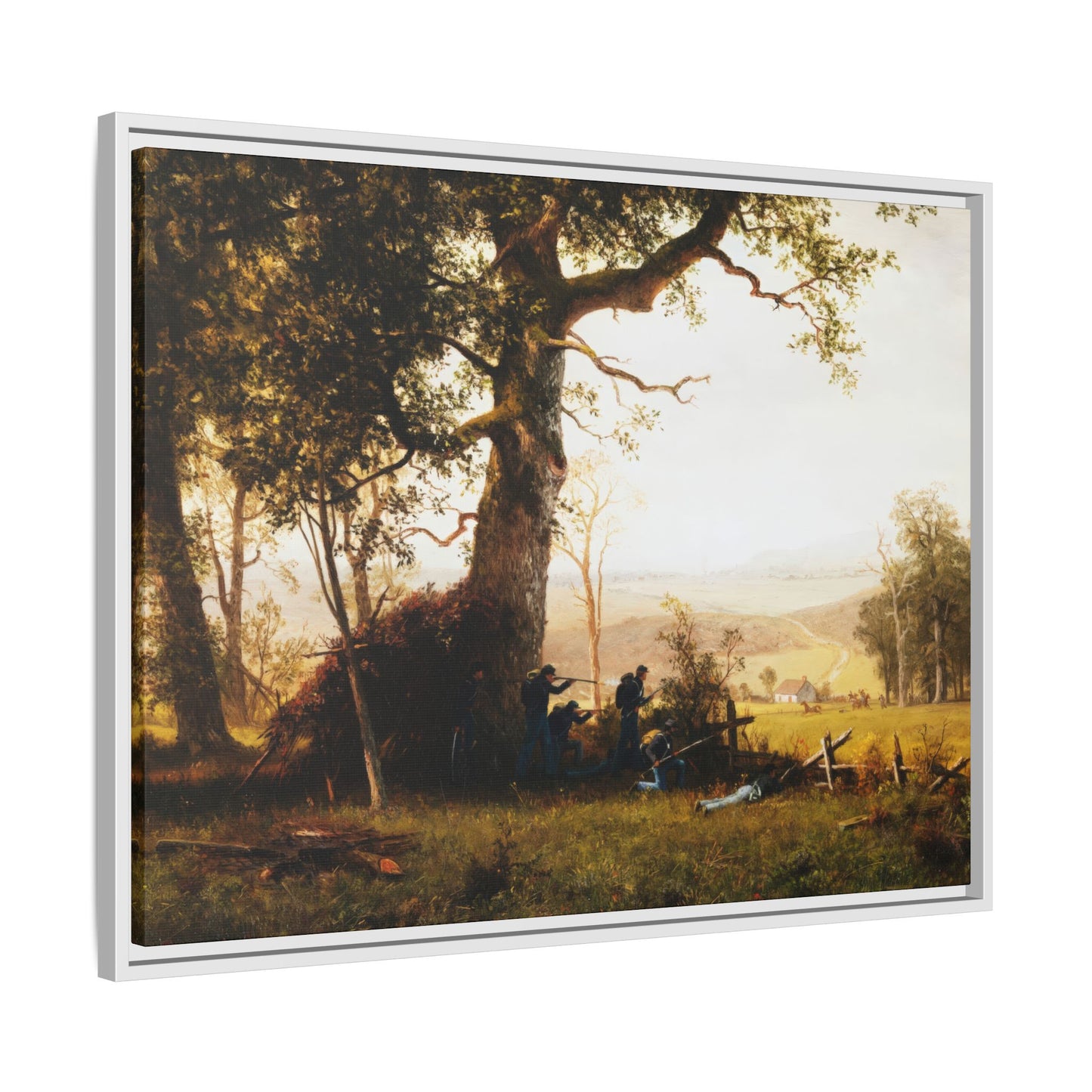 Bierstadt, Albert -  Guerrilla Warfare (1861) - Matte Canvas, Framed