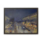 Pissarro, Camille - The Boulevard Montmartre At Night (1897) - Matte Canvas, Framed