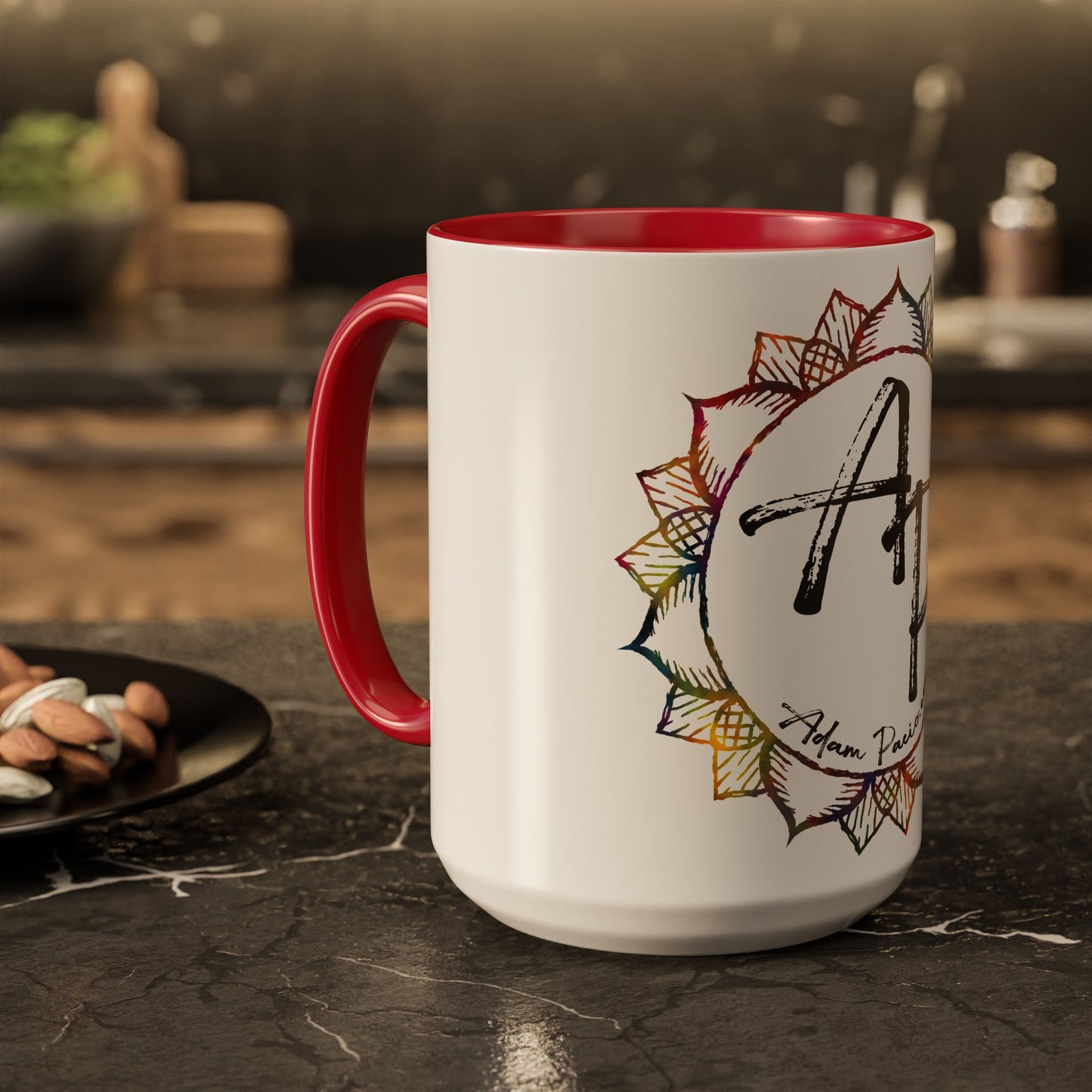 AdamPacio.com - White Logo - Colorful Accent Mugs