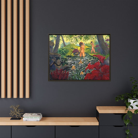 Ranson, Paul - The Lotus Bather (1906) - Matte Canvas, Framed