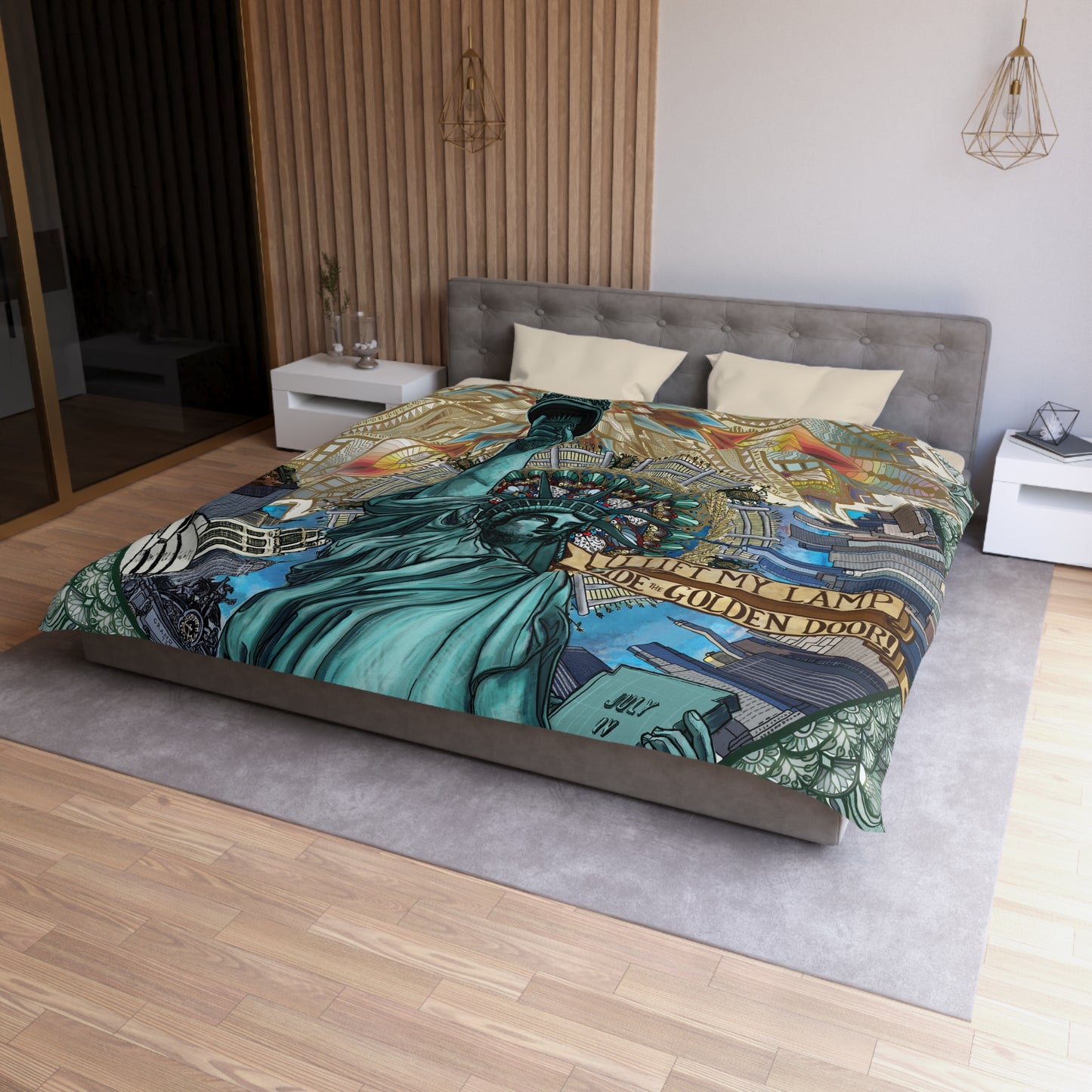 Pacio, Adam - Liberty Mandala - Microfiber Duvet Cover