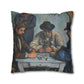 Cézanne, Paul - The Card Players (1892) - Faux Suede Square Pillowcase