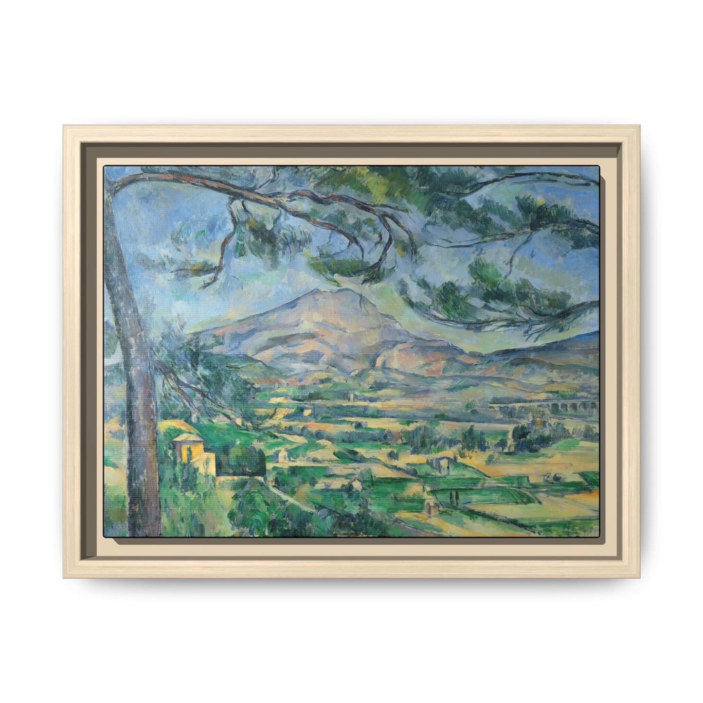 Cézanne, Paul - Mont Sainte-Victoire with Large Pine (1887) - Matte Canvas, Framed