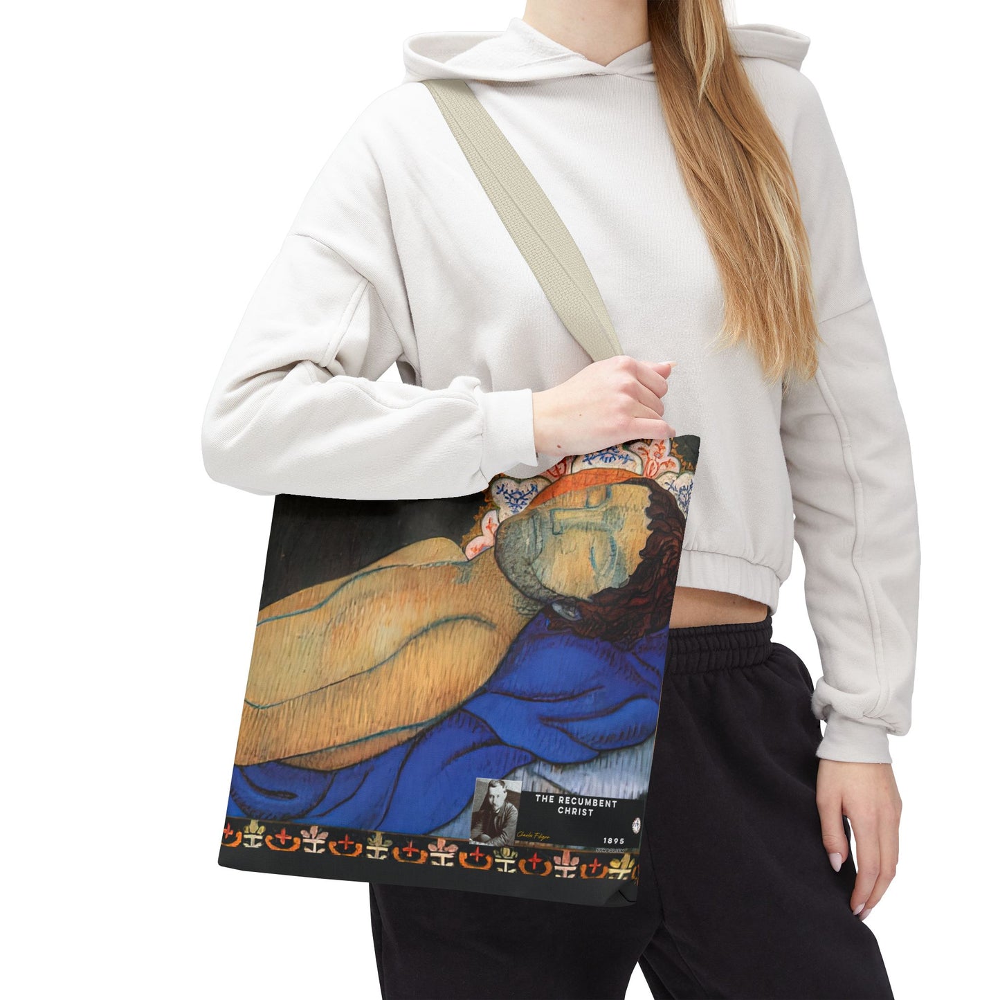 Filiger, Charles - The Recumbent Christ (1895) - Tote Bag