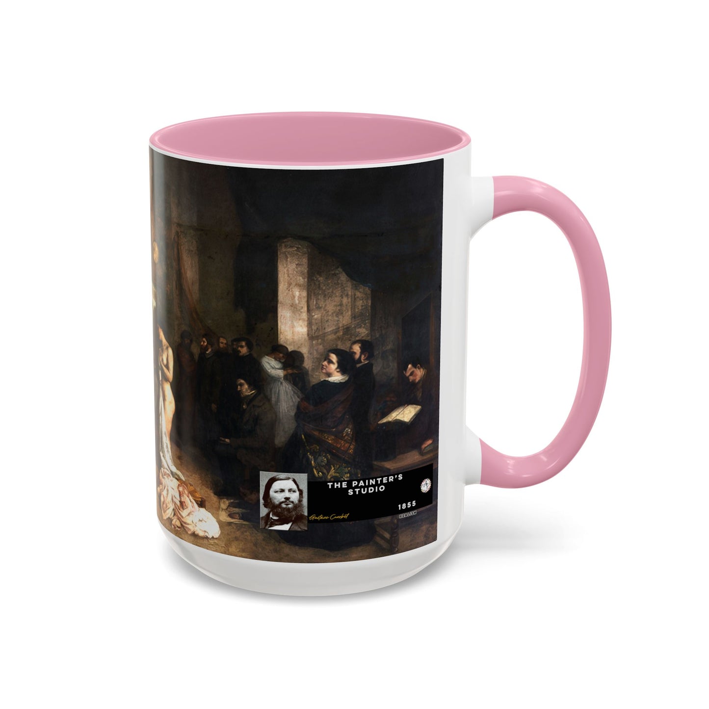 Courbet, Gustave - The Painter’s Studio (1855) - Colorful Accent Mugs