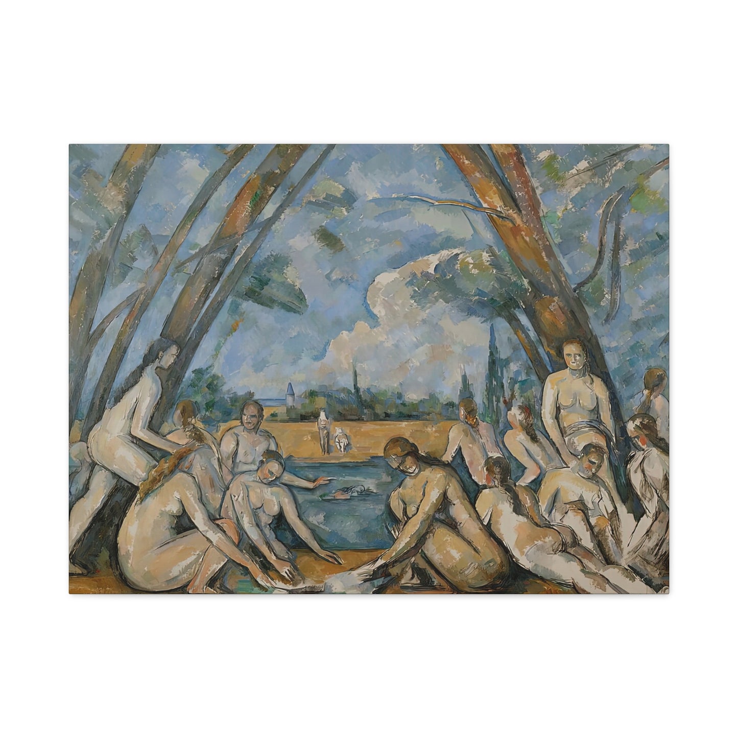 Cézanne, Paul - The Large Bathers (1906) - Canvas Block, unframed