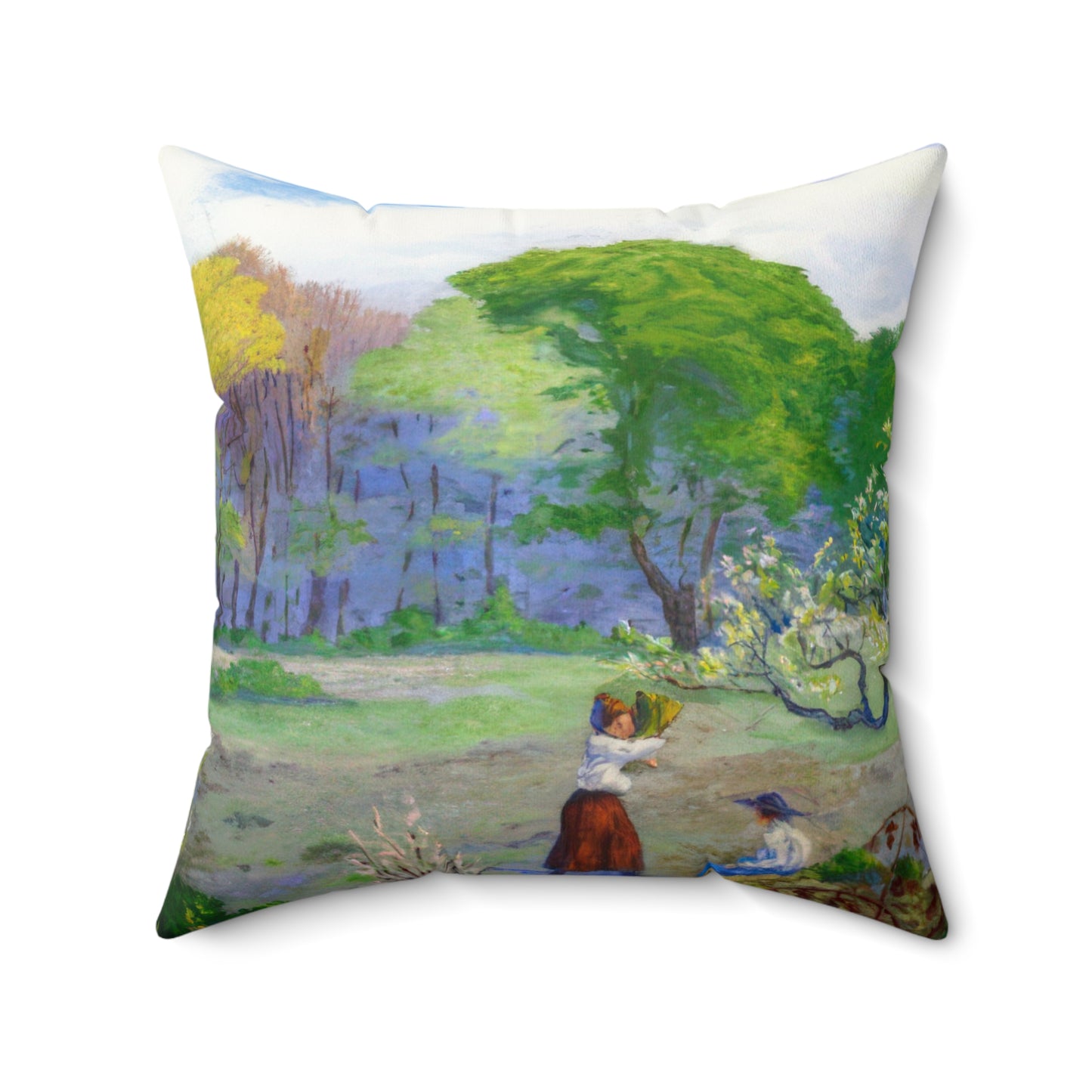 Ranson, Paul - Picking Flowers (1890) - Suede Square Pillow