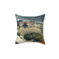 Cézanne, Paul - L’Estaque, Melting Snow (1870) - Suede Square Pillow