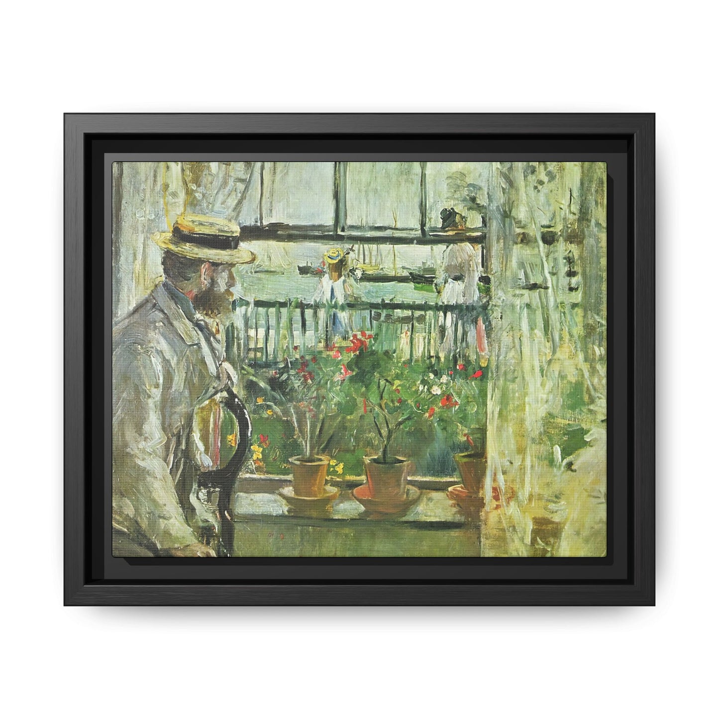 Morisot, Berthe - Eugene Manet on the Isle of Wight (1875) - Matte Canvas, Framed