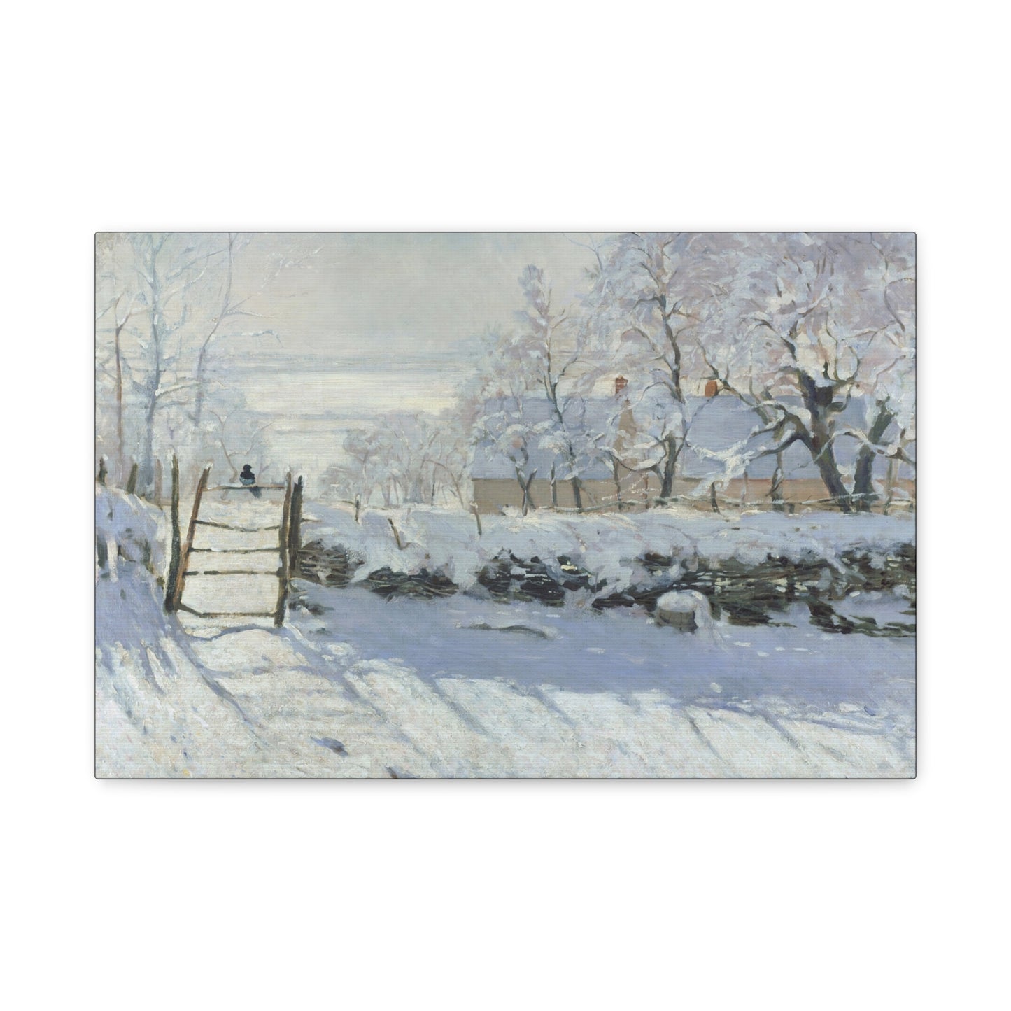 Monet, Claude - The Magpie (1868) - Canvas Block, unframed