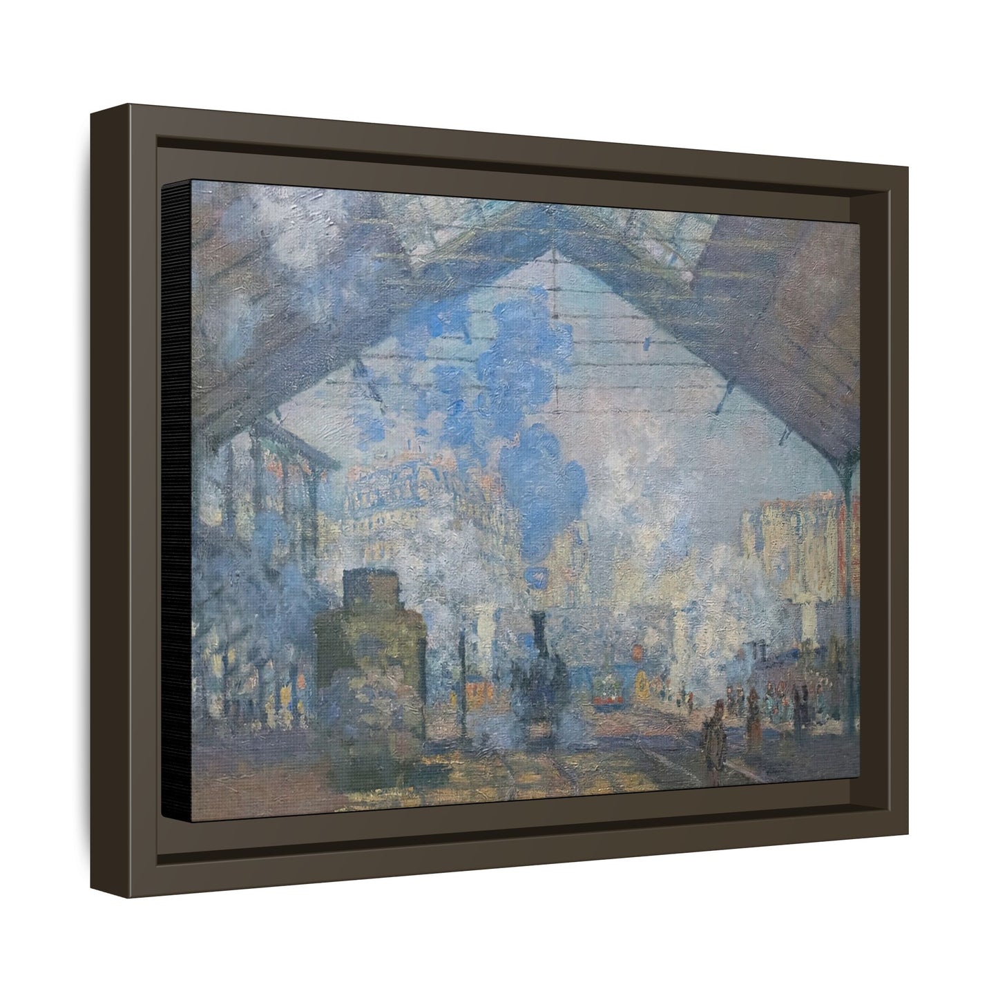 Monet, Claude - Le Gare Saint-Lazare (1877) - Matte Canvas, Framed
