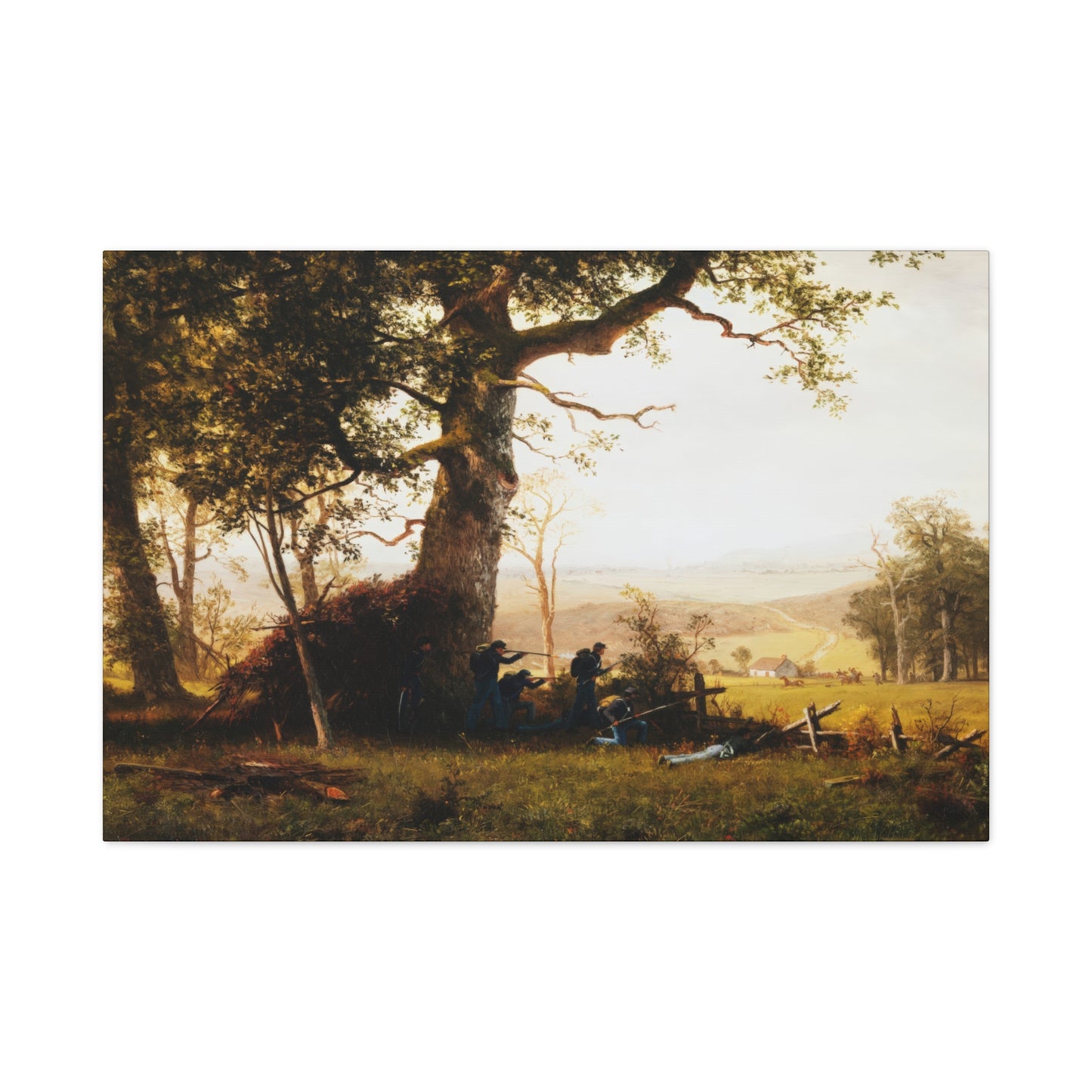 Bierstadt, Albert -  Guerrilla Warfare (1861) - Canvas Block, unframed
