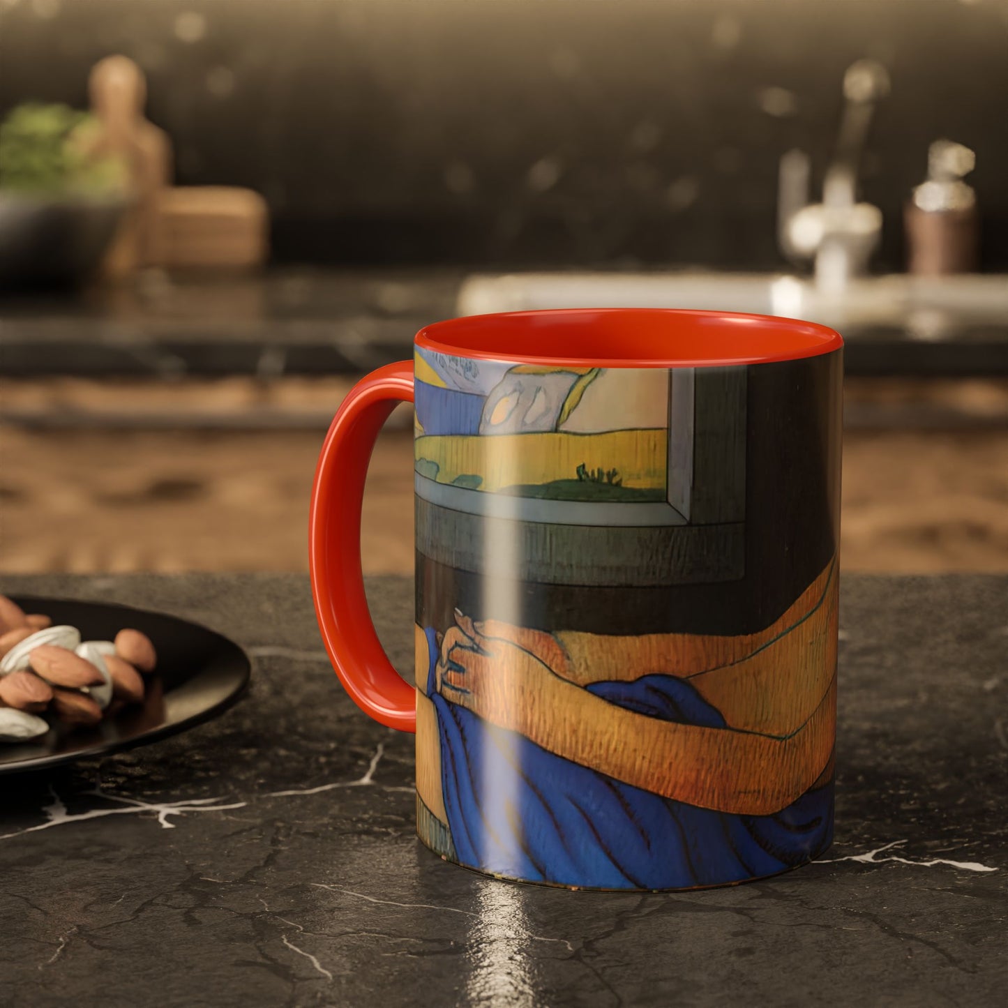 Filiger, Charles - The Recumbent Christ (1895) - Colorful Accent Mugs