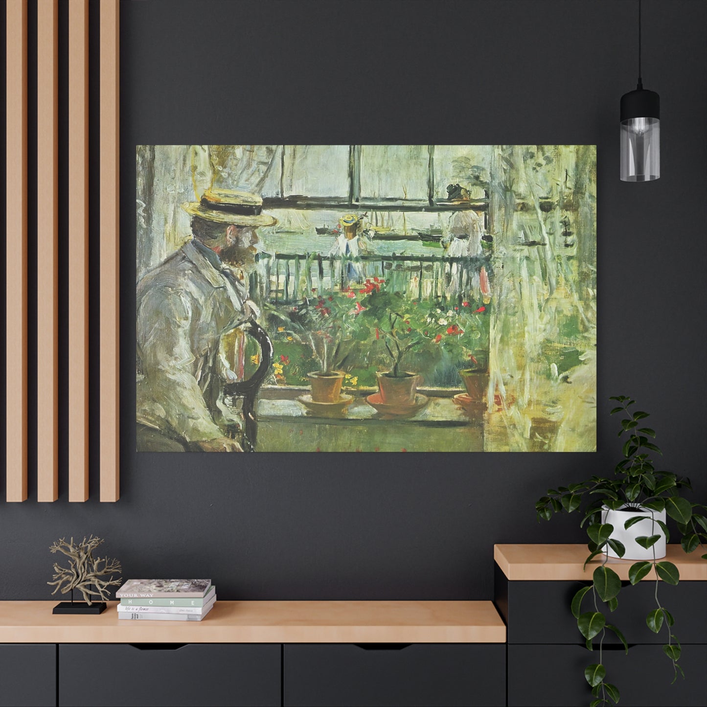 Morisot, Berthe - Eugene Manet on the Isle of Wight (1875) - Canvas Block, unframed