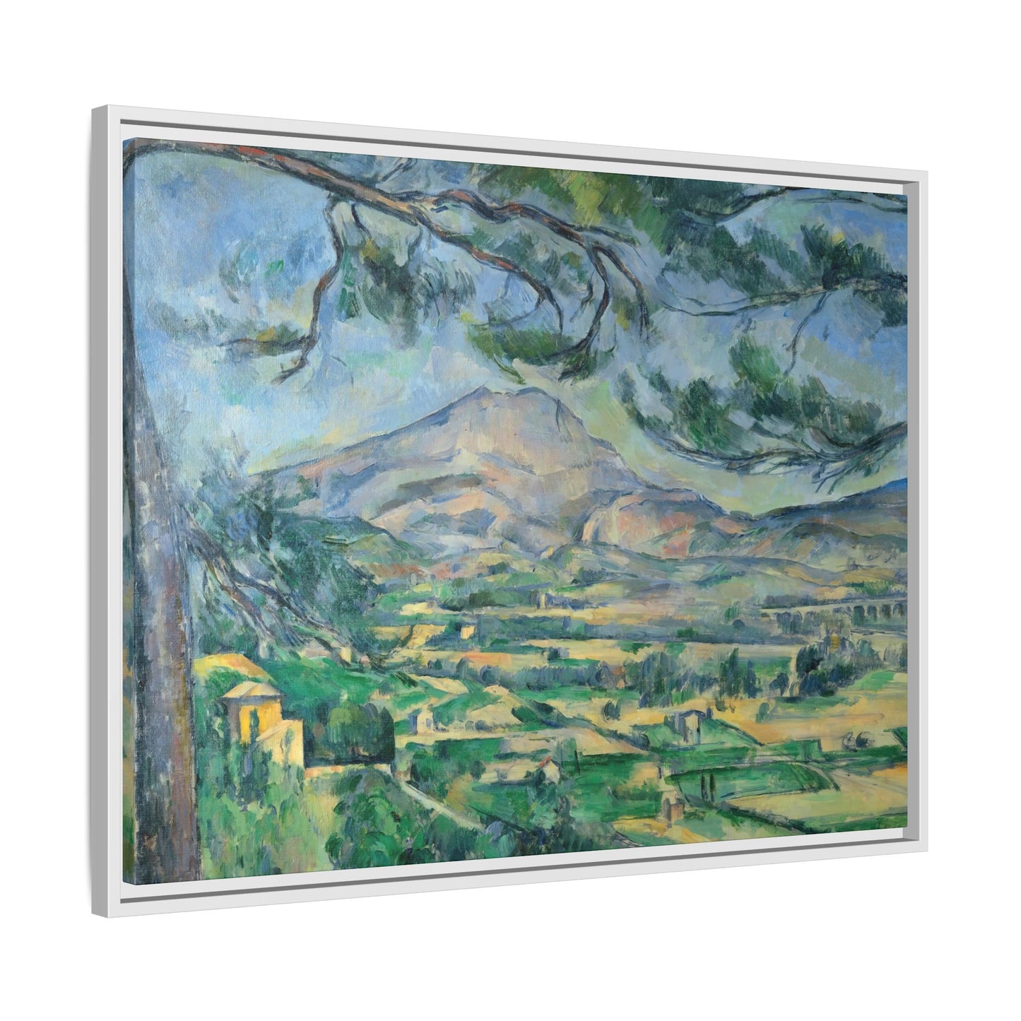 Cézanne, Paul - Mont Sainte-Victoire with Large Pine (1887) - Matte Canvas, Framed