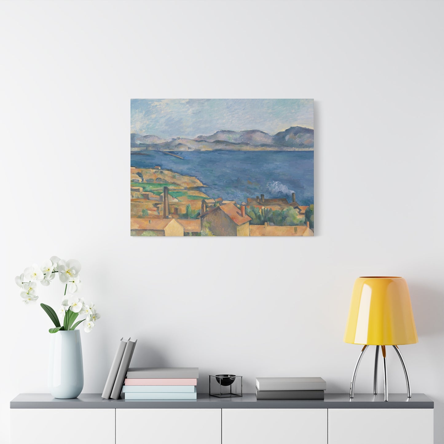Cézanne, Paul - The Bay of Marseille, Seen from L'Estaque (1885) - Canvas Block, unframed