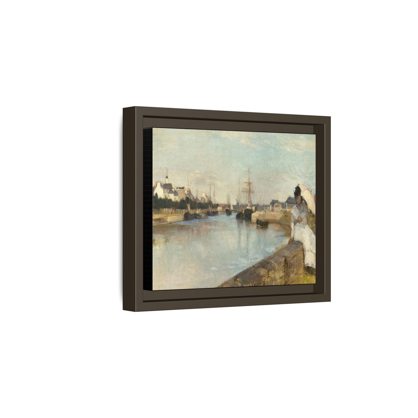 Morisot, Berthe - The Harbor at Lorient (1869) - Matte Canvas, Framed