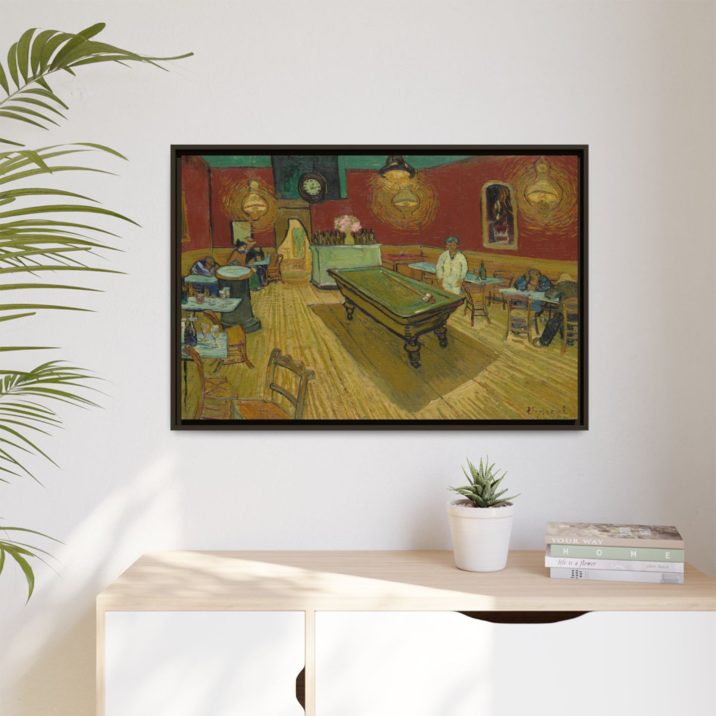 Van Gogh, Vincent - The Night Cafe (1888) - Matte Canvas, Framed