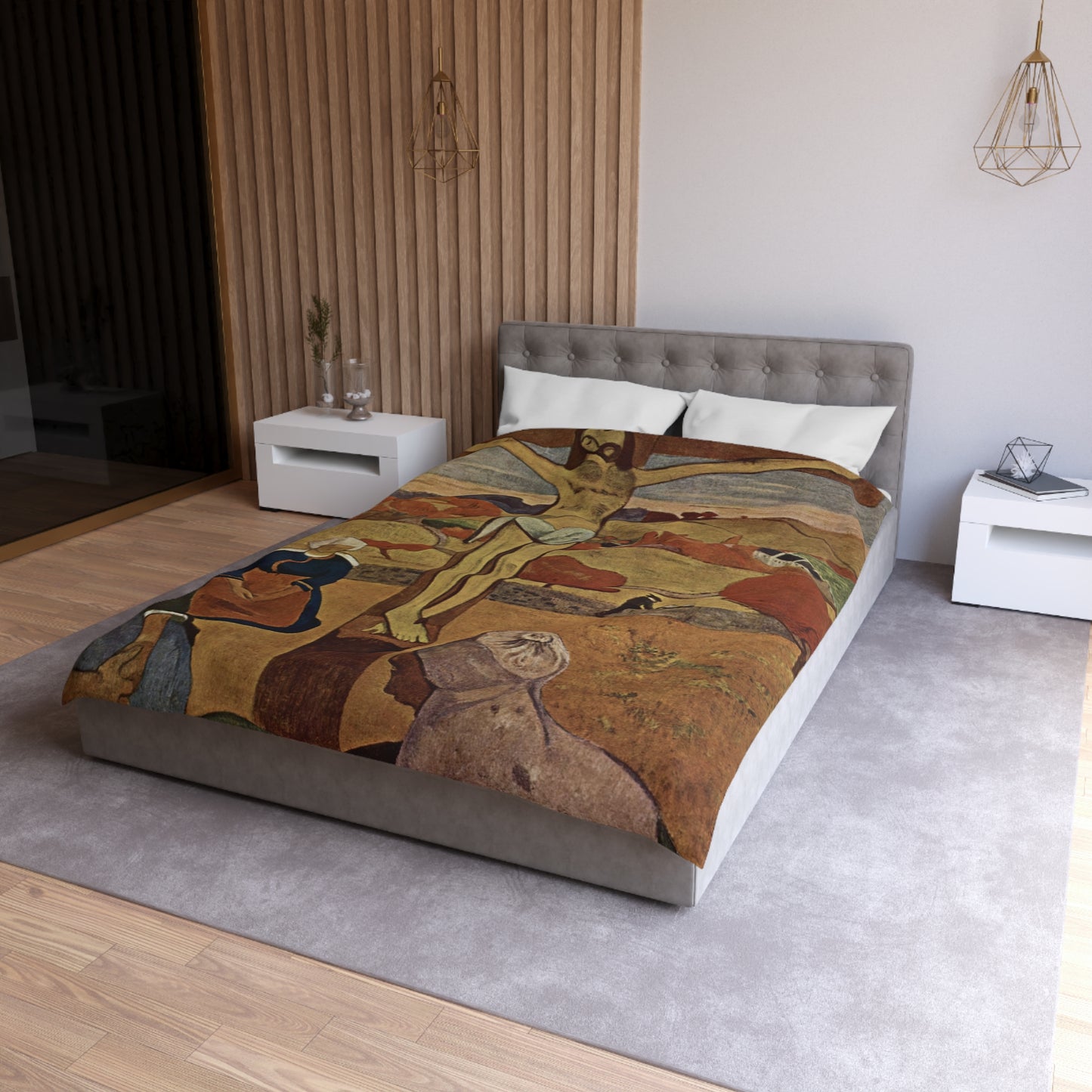 Gauguin, Paul - The Yellow Christ (1889) - Microfiber Duvet Cover