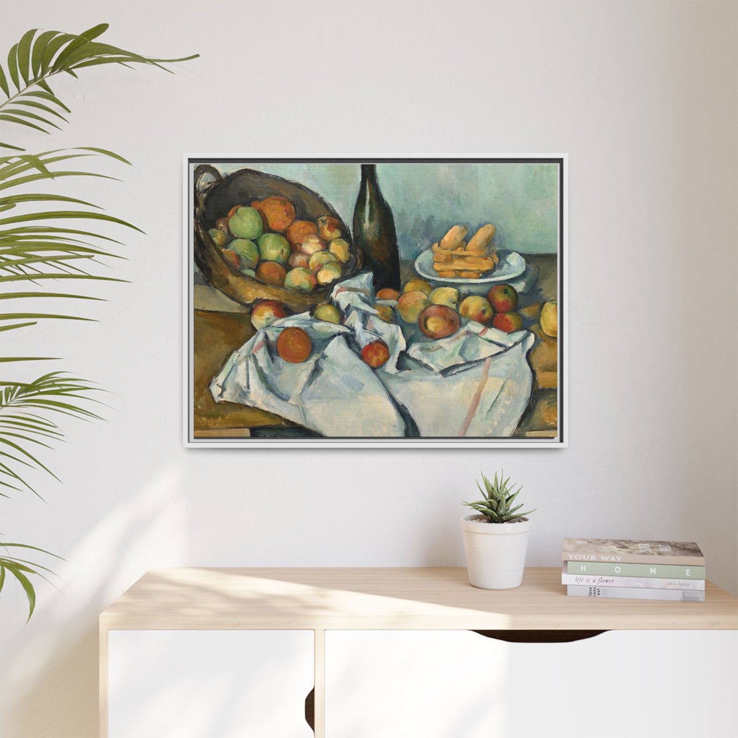 Cézanne, Paul - Basket of Apples (1893) - Matte Canvas, Framed