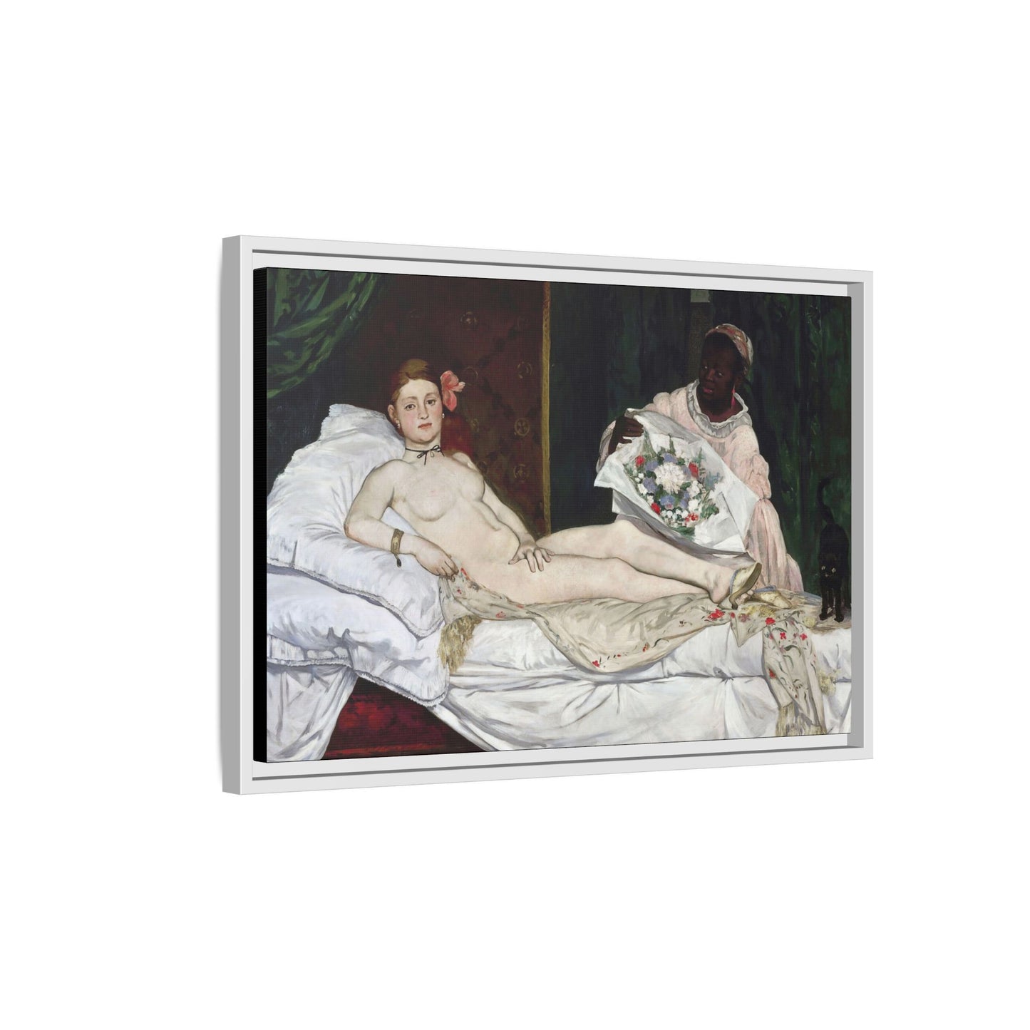 Manet, Édouard - Olympia (1870) - Matte Canvas, Framed
