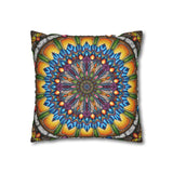 Emerald Arrows Mandala - Suede Square Pillowcase