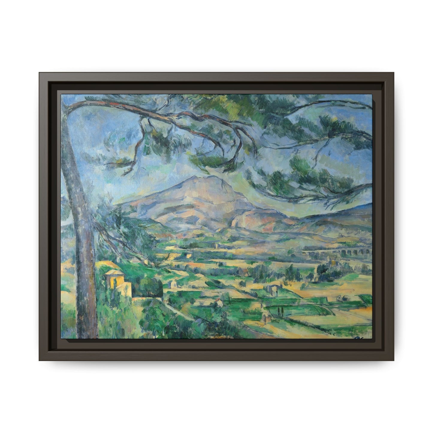 Cézanne, Paul - Mont Sainte-Victoire with Large Pine (1887) - Matte Canvas, Framed