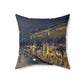Pissarro, Camille - The Boulevard Montmartre At Night (1897) - Suede Square Pillow