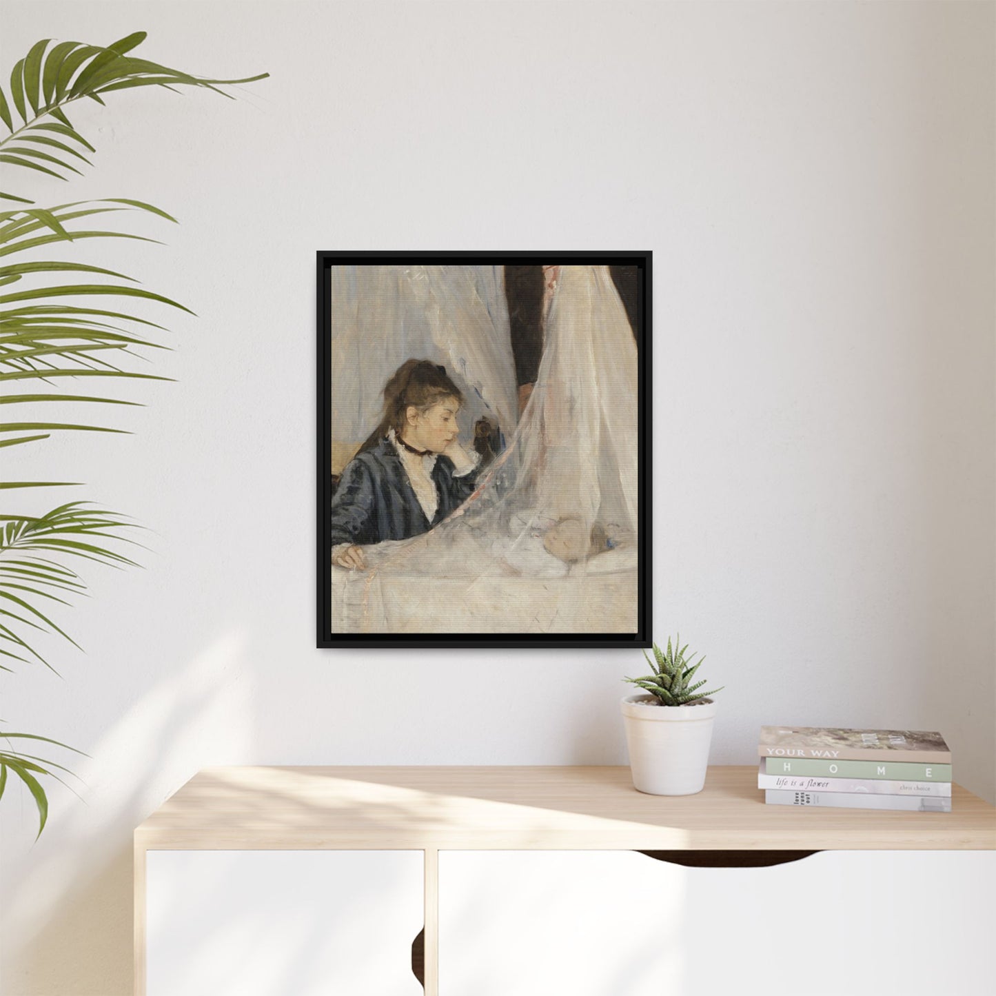 Morisot, Berthe - The Cradle (1872) - Matte Canvas, Framed