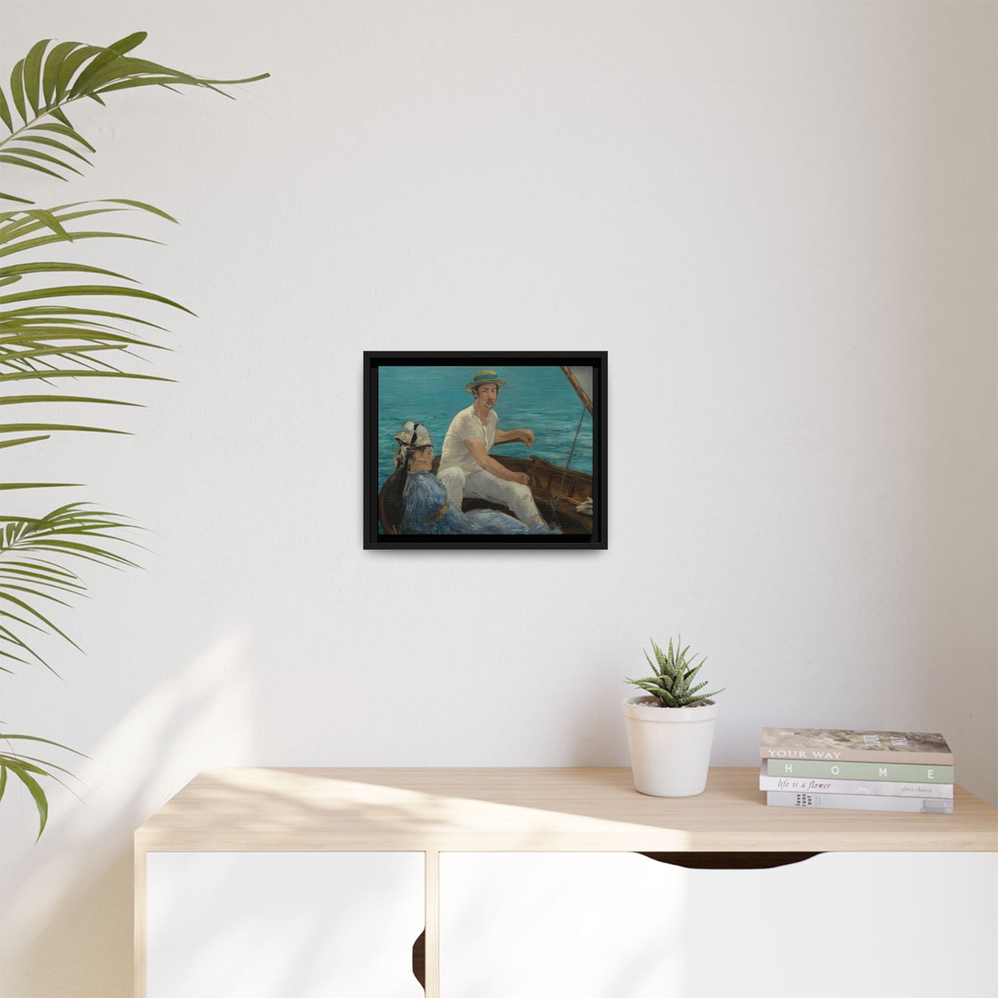 Manet, Édouard - Boating (1874) - Matte Canvas, Framed