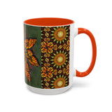 Monarch Butterfly Mandala - Colorful Accent Mugs
