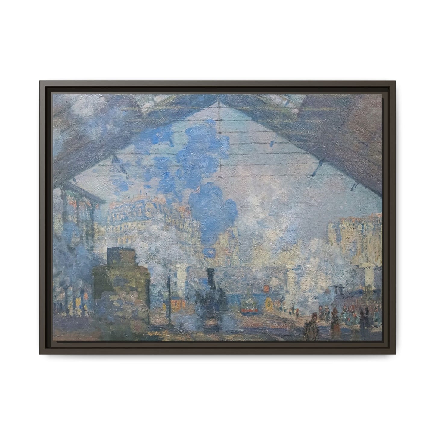 Monet, Claude - Le Gare Saint-Lazare (1877) - Matte Canvas, Framed